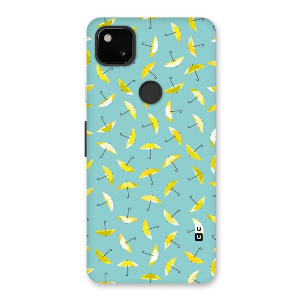 Yellow Umbrella Pattern Back Case for Google Pixel 4a