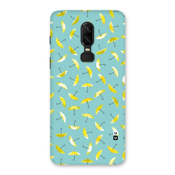 Yellow Umbrella Pattern Back Case for OnePlus 6