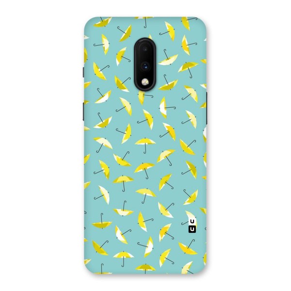 Yellow Umbrella Pattern Back Case for OnePlus 7