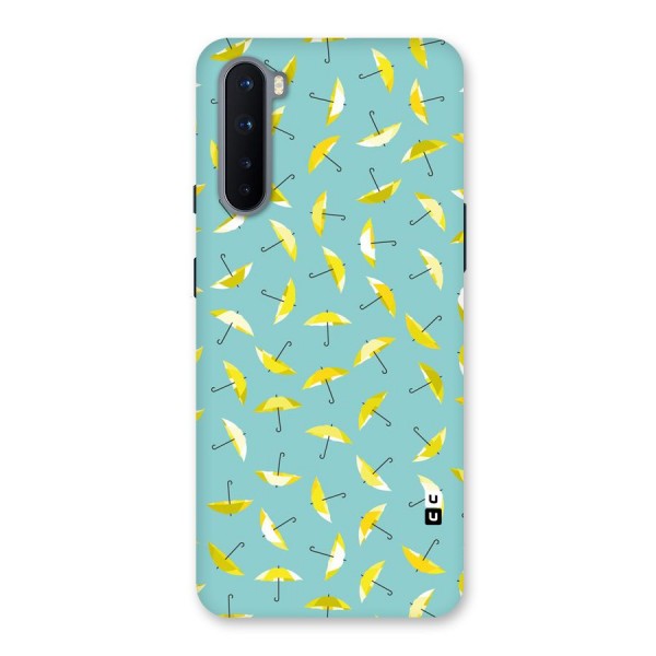 Yellow Umbrella Pattern Back Case for OnePlus Nord