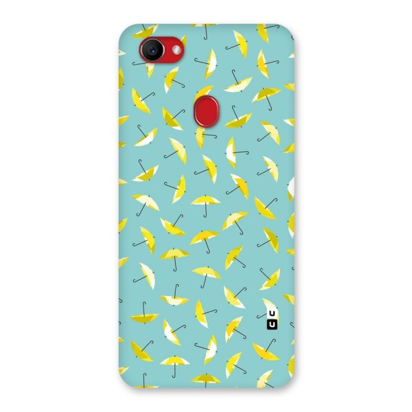 Yellow Umbrella Pattern Back Case for Oppo F7