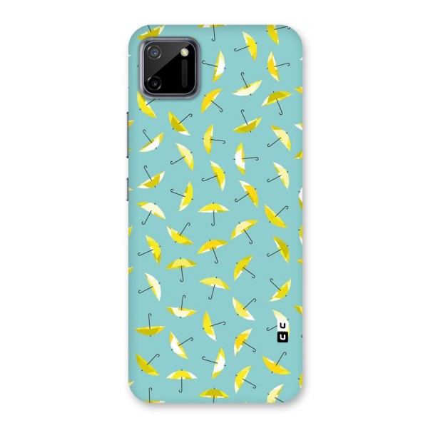 Yellow Umbrella Pattern Back Case for Realme C11