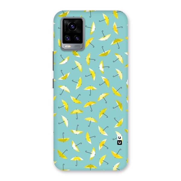 Yellow Umbrella Pattern Back Case for Vivo V20