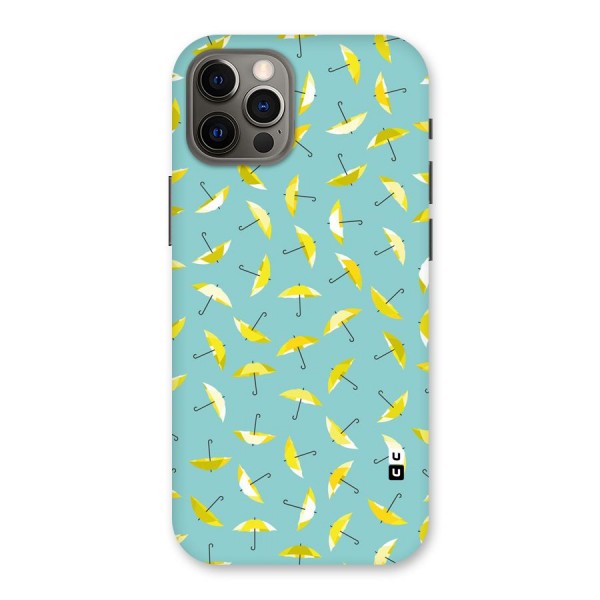 Yellow Umbrella Pattern Back Case for iPhone 12 Pro
