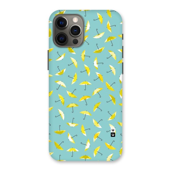 Yellow Umbrella Pattern Back Case for iPhone 12 Pro Max