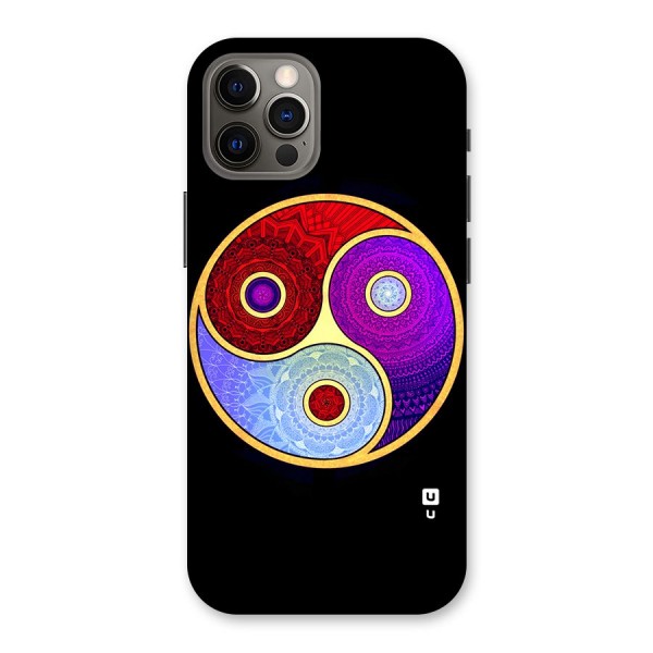 Yin Yang Mandala Design Back Case for iPhone 12 Pro