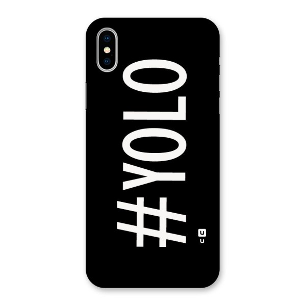 Yolo Back Case for iPhone XS