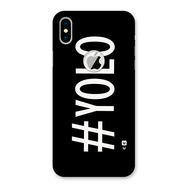 Yolo Back Case for iPhone XS Logo Cut