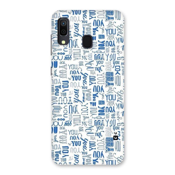 You Pattern Back Case for Galaxy A30