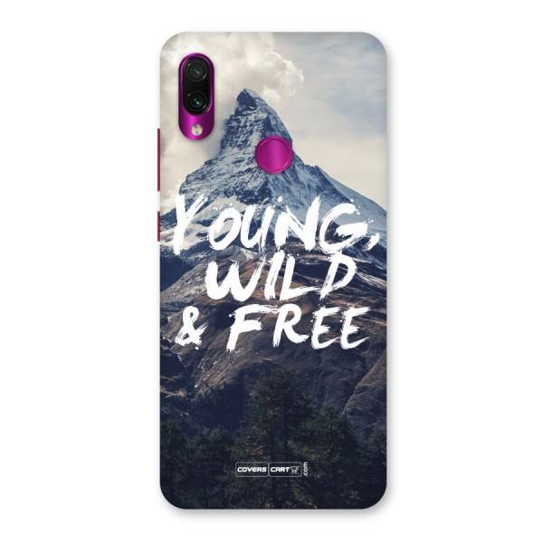 Young Wild and Free Back Case for Redmi Note 7 Pro