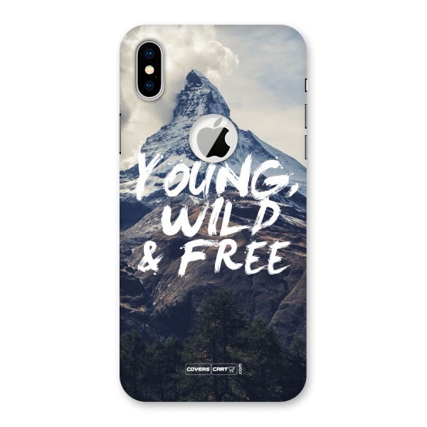 Young Wild and Free Back Case for iPhone X Logo Cut