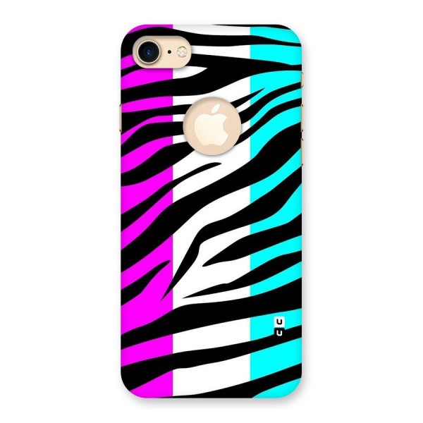 Zebra Texture Back Case for iPhone 7 Logo Cut