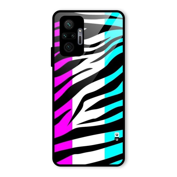 Zebra Texture Glass Back Case for Redmi Note 10 Pro Max
