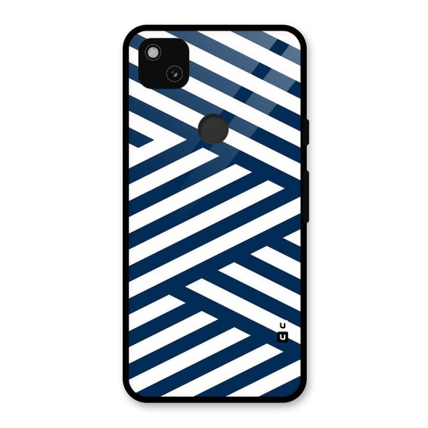 Zip Zap Pattern Glass Back Case for Google Pixel 4a