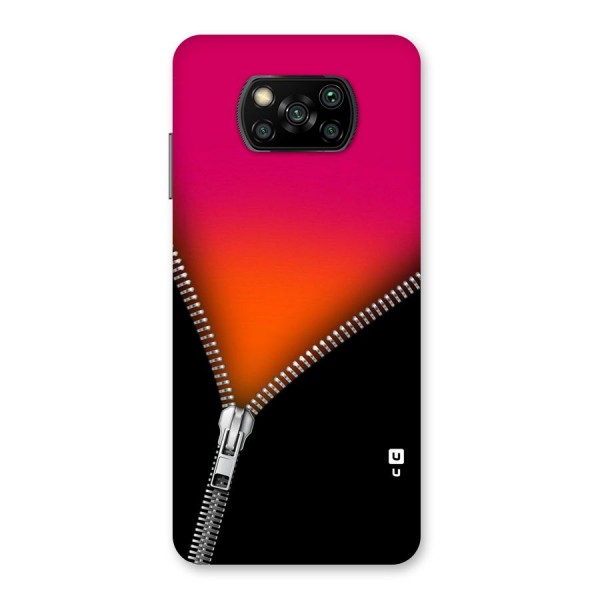 Zipper Print Back Case for Poco X3