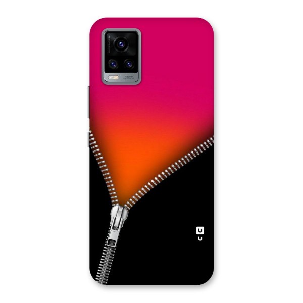 Zipper Print Back Case for Vivo V20