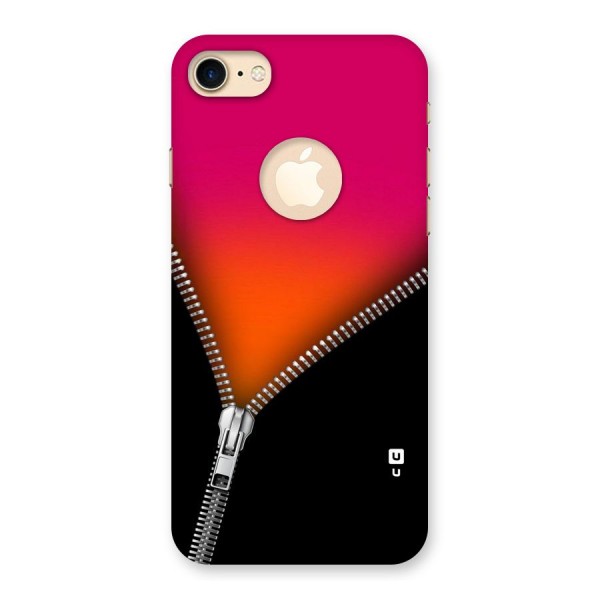 Zipper Print Back Case for iPhone 7 Logo Cut