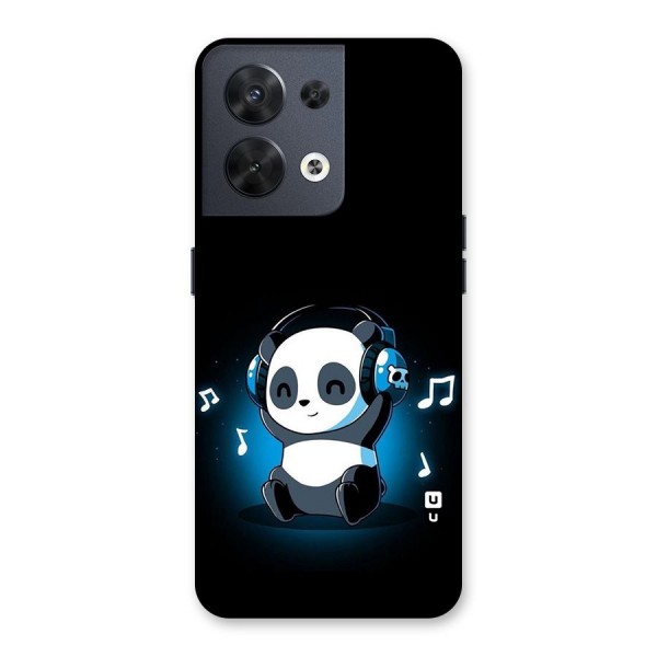 Adorable Panda Enjoying Music Back Case for Oppo Reno8 5G