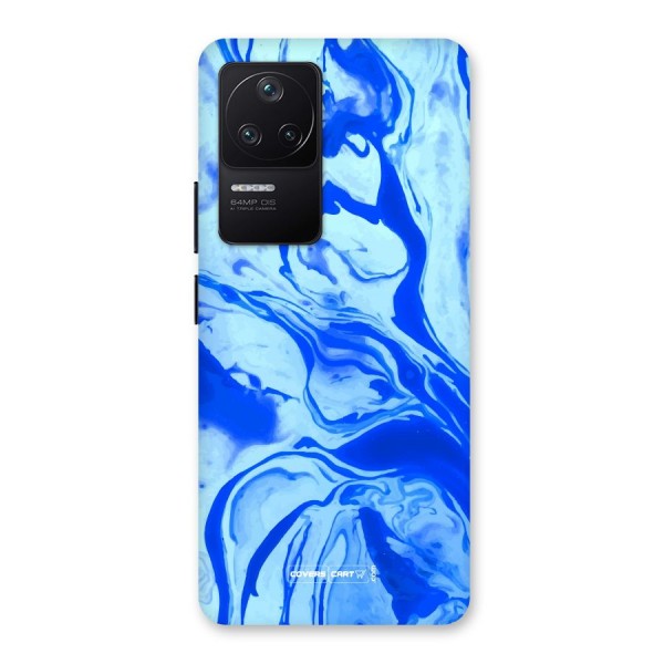 Blaze Blue Marble Texture Back Case for Poco F4 5G