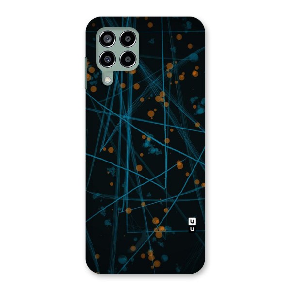 Blue Lines Gold Dots Back Case for Galaxy M33