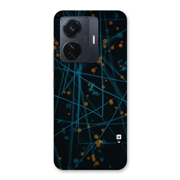Blue Lines Gold Dots Back Case for Vivo iQOO Z6 Pro