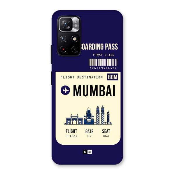 Mumbai Boarding Pass Back Case for Redmi Note 11T 5G