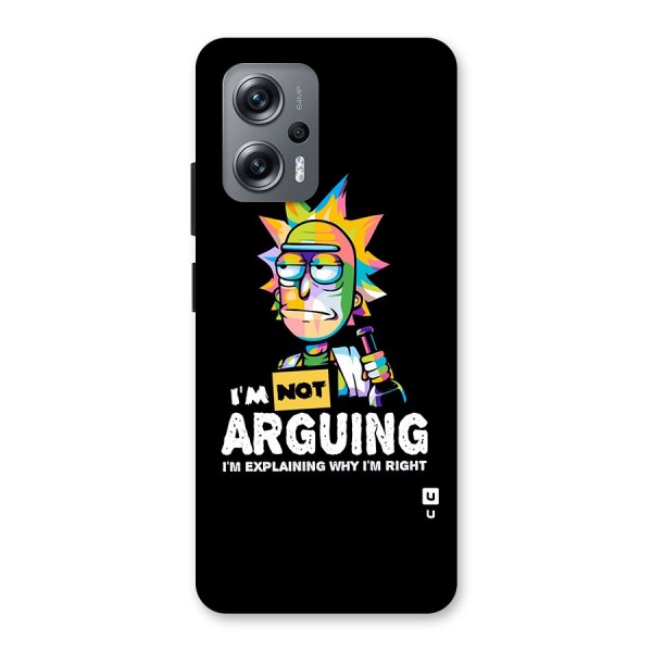 Not Arguing Explaining Back Case for Redmi K50i