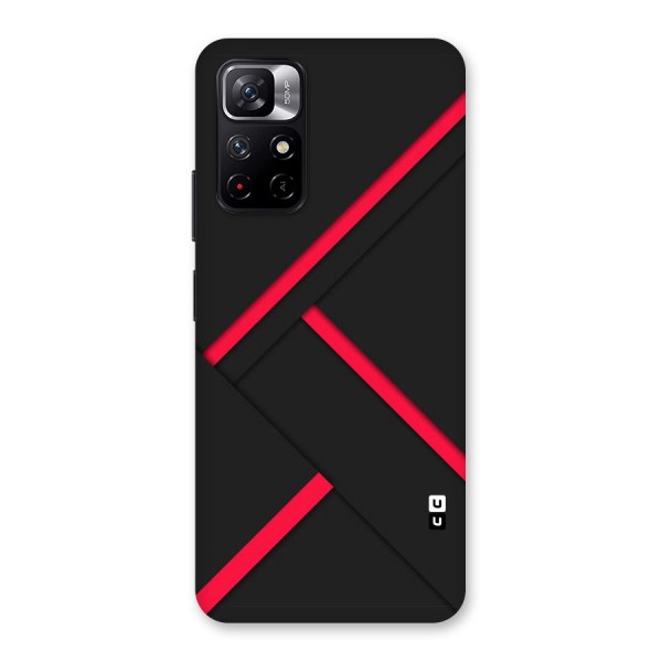Red Disort Stripes Back Case for Redmi Note 11T 5G
