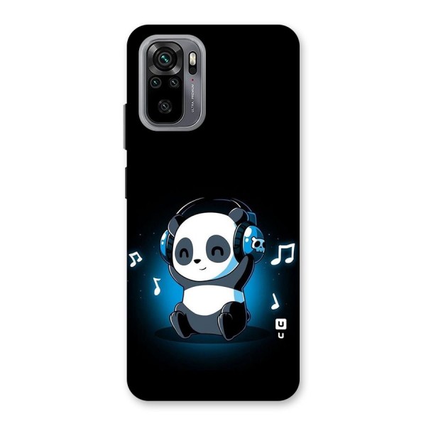Adorable Panda Enjoying Music Back Case for Redmi Note 10