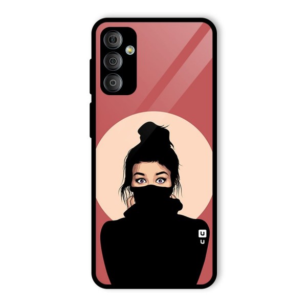 Aesthetic Digital Art Girl Glass Back Case for Galaxy F23