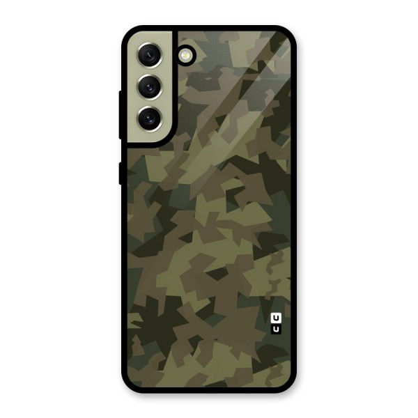 Army Abstract Glass Back Case for Galaxy S21 FE 5G