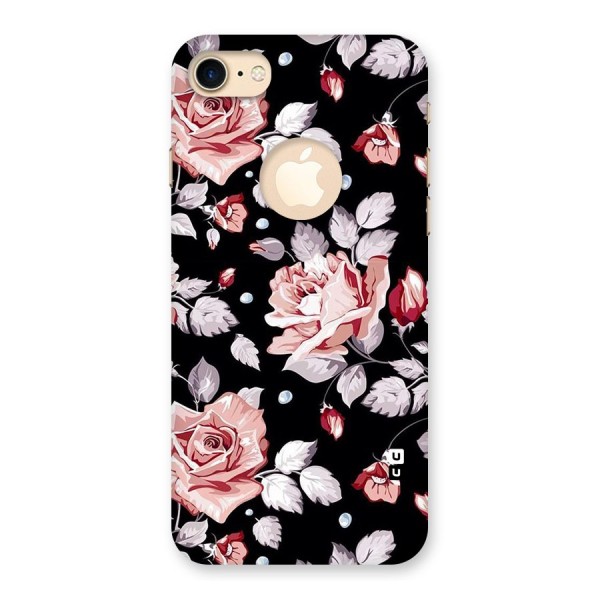 Artsy Floral Back Case for iPhone 7 Logo Cut
