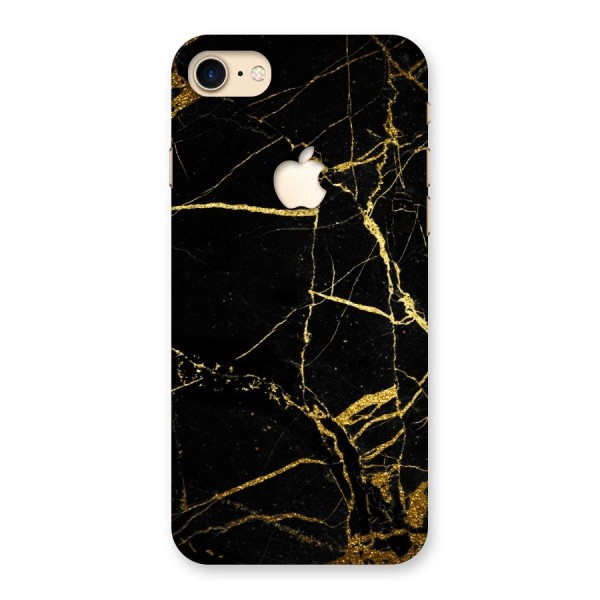 Black And Gold Design Back Case for iPhone 7 Apple Cut