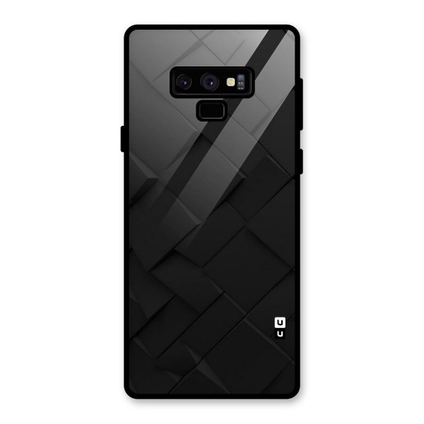 Black Elegant Design Glass Back Case for Galaxy Note 9