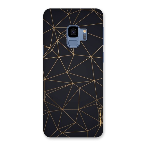 Black Golden Lines Back Case for Galaxy S9