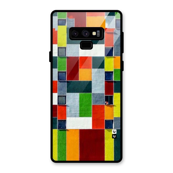 Block Color Design Glass Back Case for Galaxy Note 9