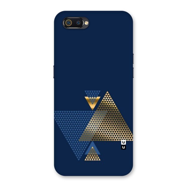 Blue Gold Triangles Back Case for Realme C2