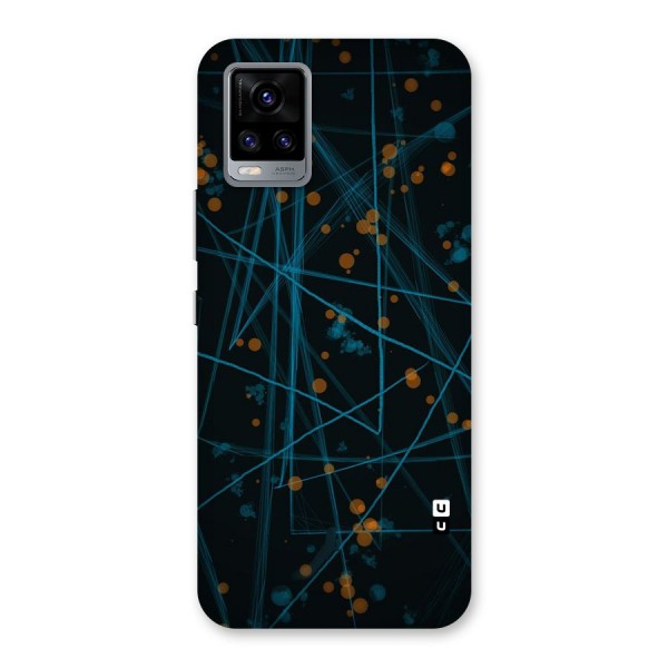 Blue Lines Gold Dots Back Case for Vivo V20