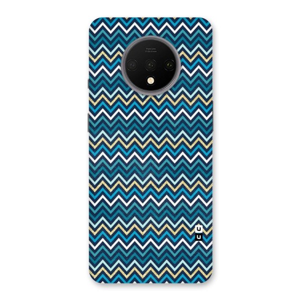 Blue Shades Chevron Pattern Back Case for OnePlus 7T