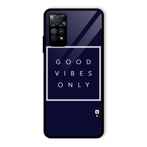 Blue White Vibes Glass Back Case for Redmi Note 11 Pro Plus 5G