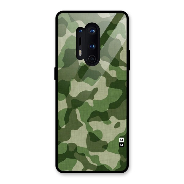 Camouflage Pattern Art Glass Back Case for OnePlus 8 Pro