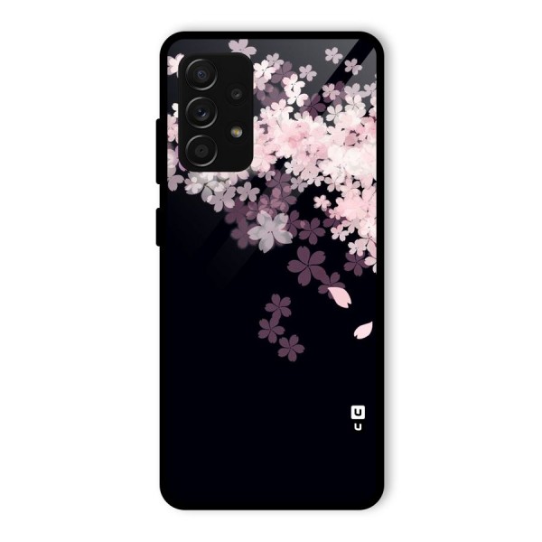 Cherry Flowers Pink Glass Back Case for Galaxy A53 5G