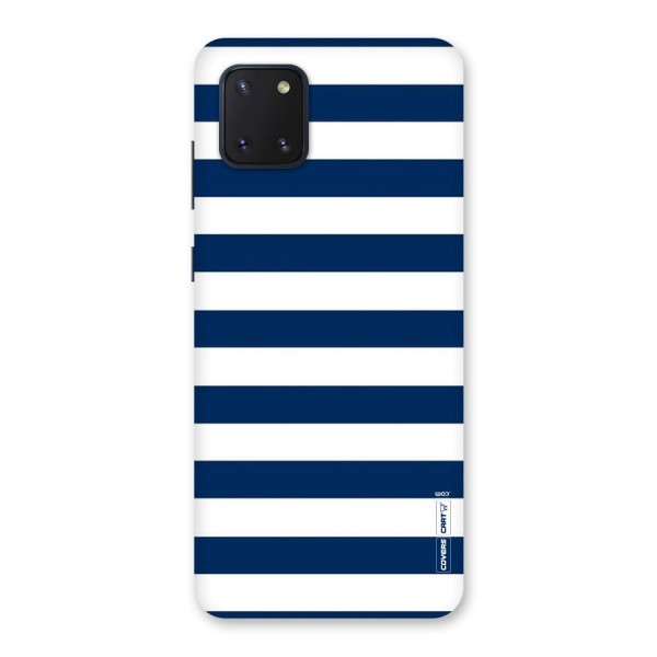 Classic Blue White Stripes Back Case for Galaxy Note 10 Lite