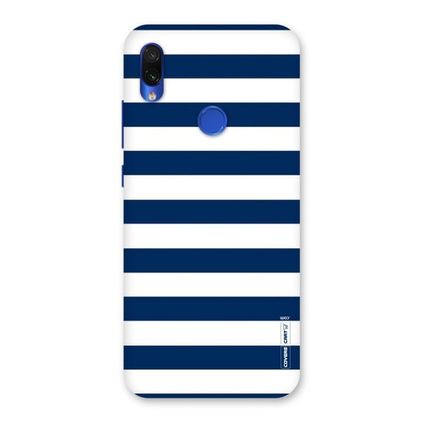 Classic Blue White Stripes Back Case for Redmi Note 7S