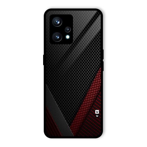 Classy Black Red Design Glass Back Case for Realme 9 Pro Plus 5G