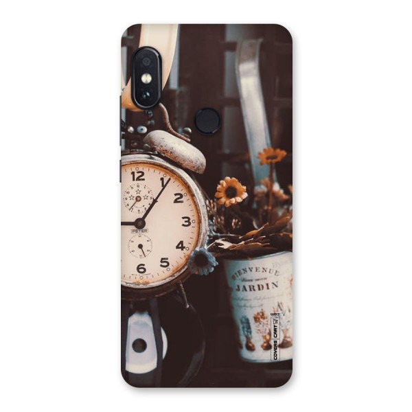 Clock And Flowers Back Case for Redmi Note 5 Pro