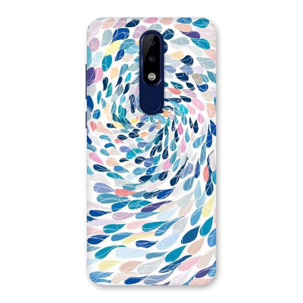 Color Droplets Swirls Back Case for Nokia 5.1 Plus