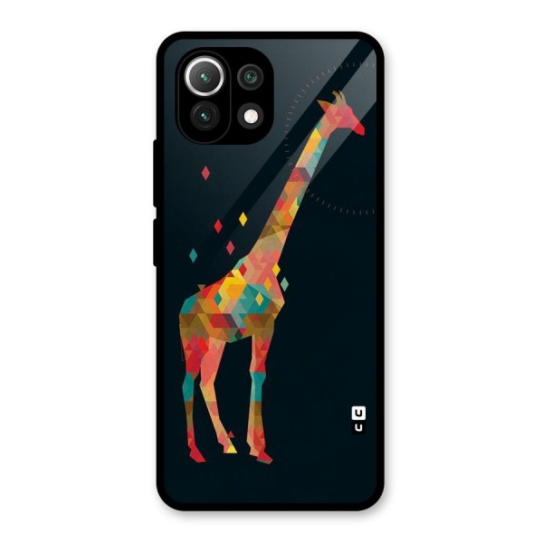 Colored Giraffe Glass Back Case for Mi 11 Lite
