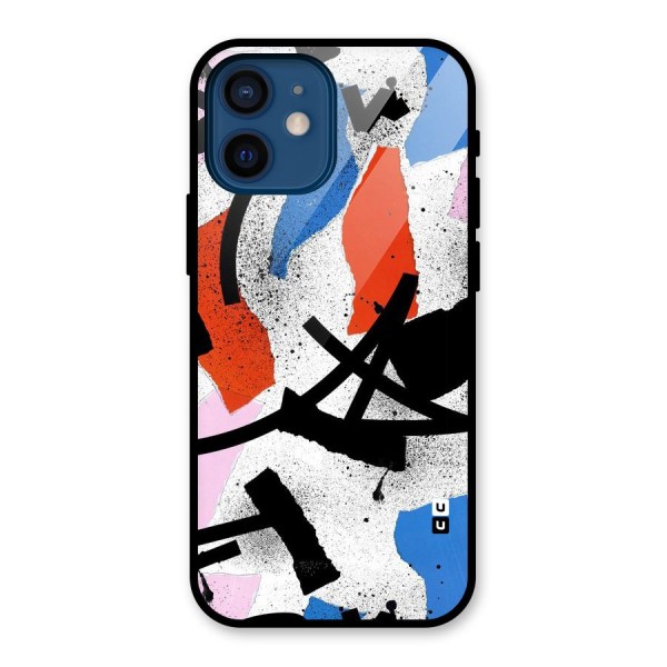 Coloured Abstract Art Glass Back Case for iPhone 12 Mini