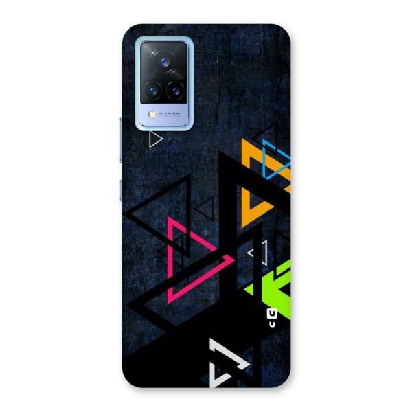 Coloured Triangles Back Case for Vivo V21 5G